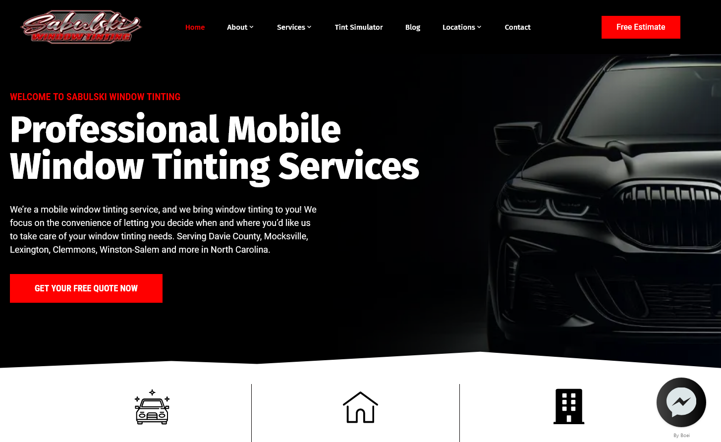 Sabulski Window Tinting Website Redesign - https://sabulskiwindowtinting.com/